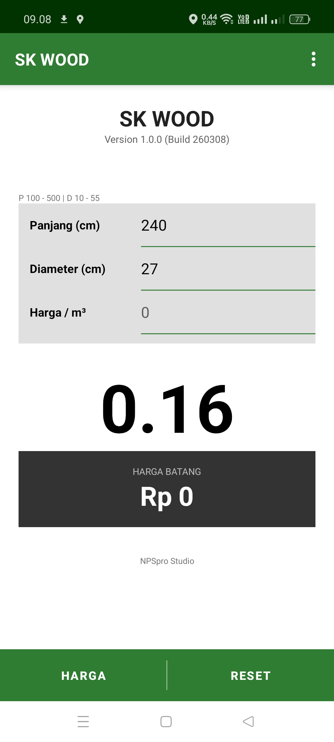 SK Wood - Input Cepat