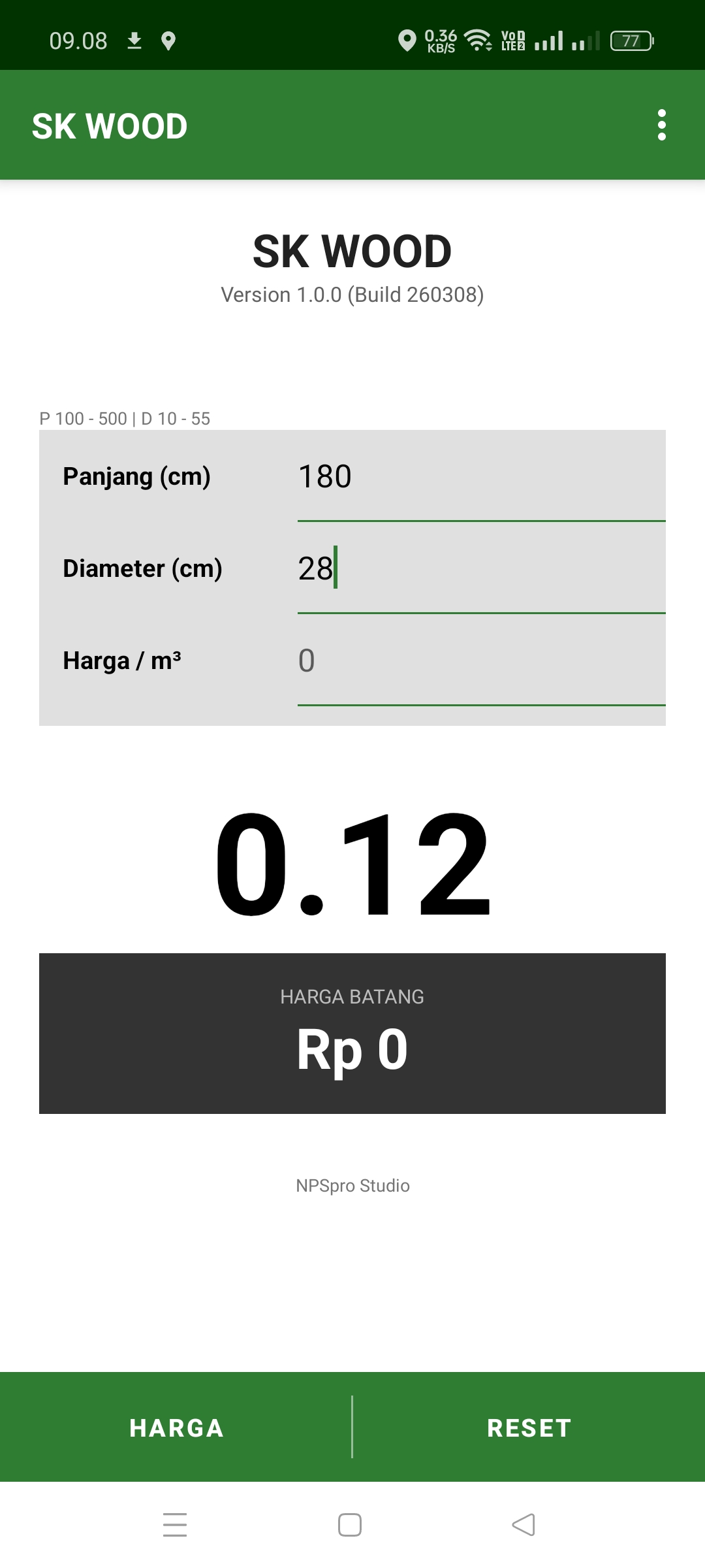 SK Wood - Hasil Hitung